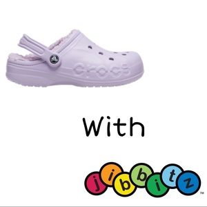Fuzzy Lined Crocs + Jibbitz Disney Princess or other Charms